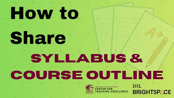 Share SIU Course Outline & Syllabus via Brightspace