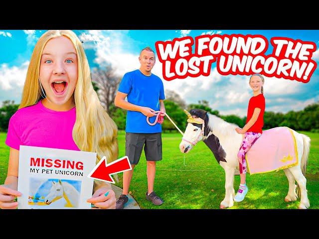 We Find a Lost Unicorn in Our Neighborhood!! class=