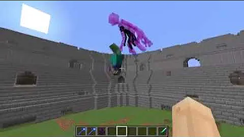 1000 Zombies vs Mutant Enderman Minecraft Mob Battle