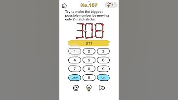 Brain Out Level 137 - try to make the biggest possible number by moving only 2 matchsticks