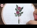 [프랑스자수] 캐스트 온 스티치로 만드는 장미 꽃다발 Rose bouquet with cast-on stitch