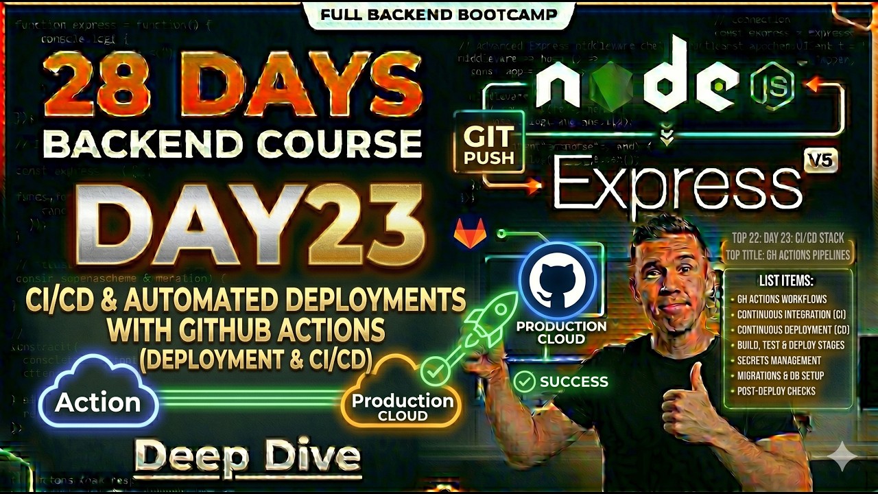 Day 23: CI/CD & Automated Deployments with GitHub Actions | Backend Bootcamp
