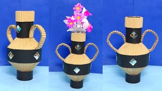 How to make flower vase out of cardboard | home decor ideas