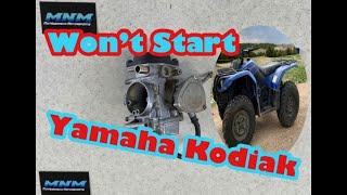 How To - Yamaha Kodiak 400 - Complete CARBURETOR Clean Rebuild Carb Kit - Grizzly Rhino Bear
