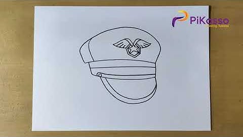 How to Draw a Pilot Hat Very Easily