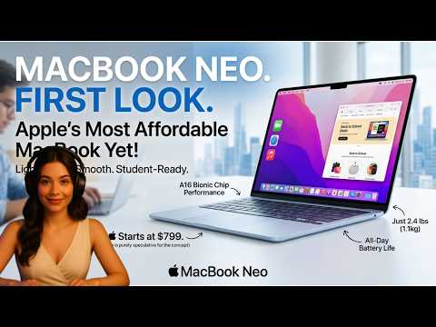 MacBook Neo First Look Apple’s Most Affordable MacBook Yet! Lightweight, Smooth & Student Ready! 💻