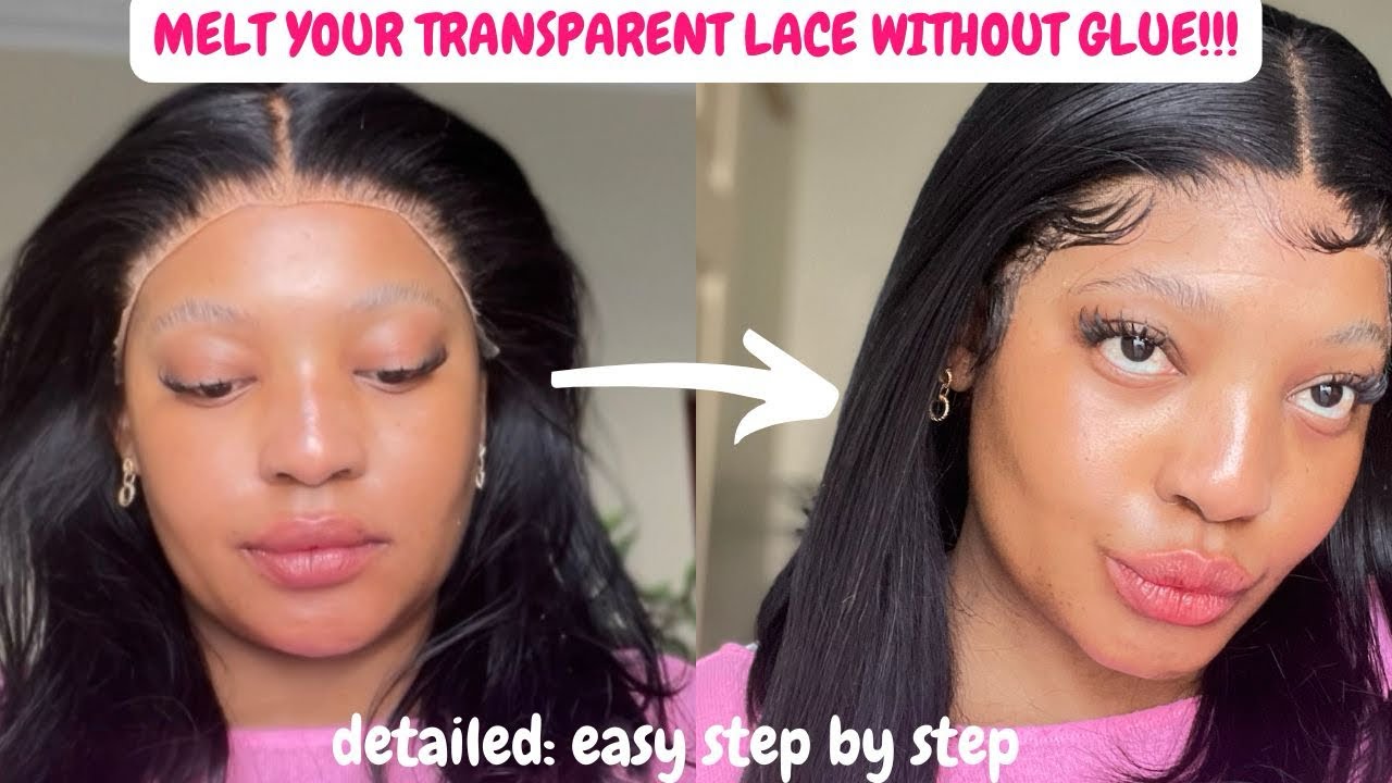 Perfect NO GLUE transparent lace WIG MELT DOWN | Detailed | Beginner friendly 