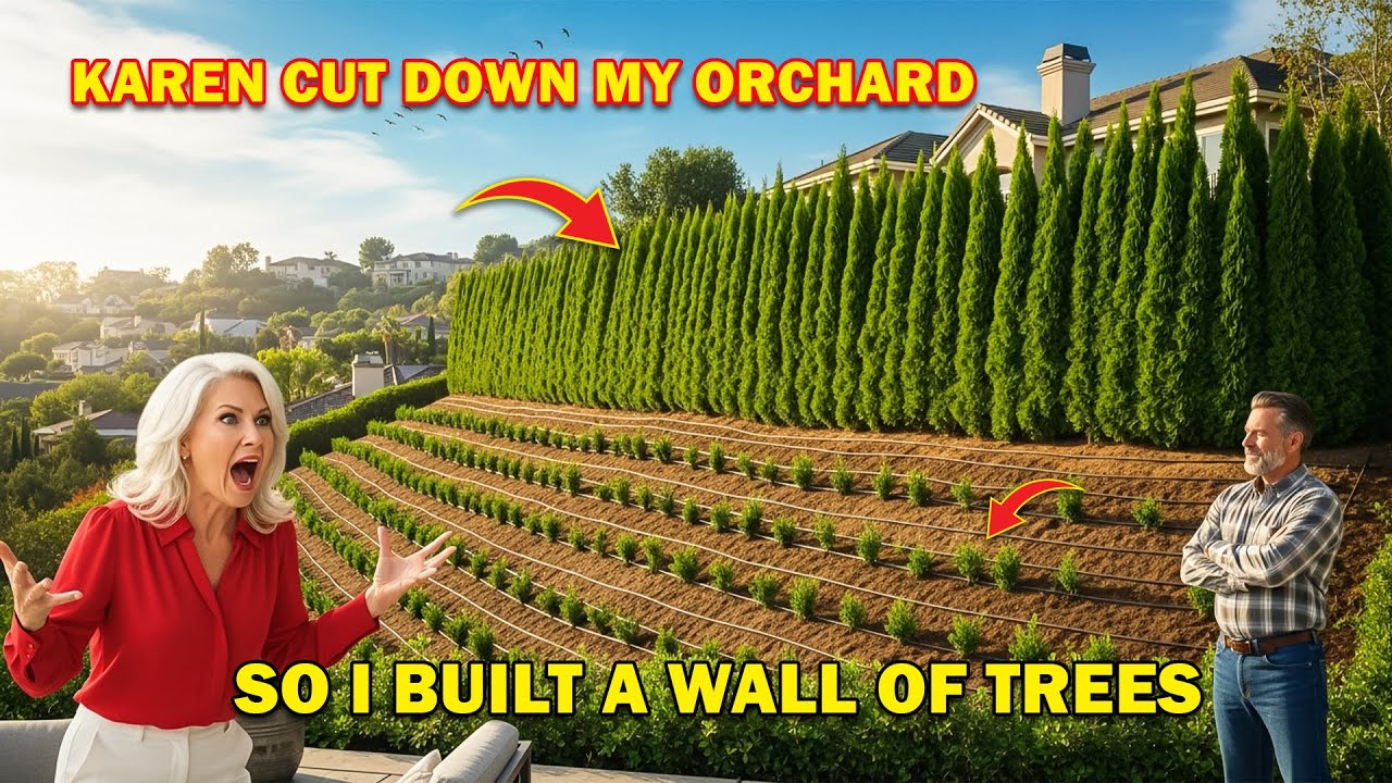 Карен из ТСЖ вырубила мой сад ради красивых видов, но закричала, когда я превратила холм в стену ...