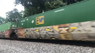 Before PTC Made NS 213 Stop @ Doraville W/ 2 Engines instead of 3 & W/ a lot of TOFC's & Cool Crew