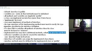 Java Unit I Session #22 Interfaces in Java Part #1