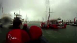 2012 Vendee Globe send-off of Acciona skipper Javier (Bubi) Sanso.