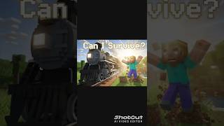 Can Steve Survive the Train Crash in Minecraft 💥