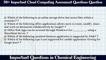 MCQ Questions Cloud Computing Assessment Questions with Answers