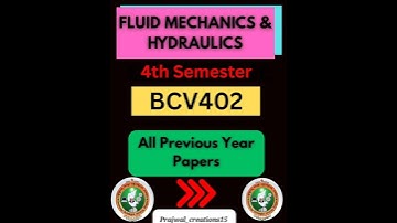 BCV402 Fluid Mechanics & Hydraulics Previous Year Papers (VTU) #vtu #2025exams #vtupapers #shorts