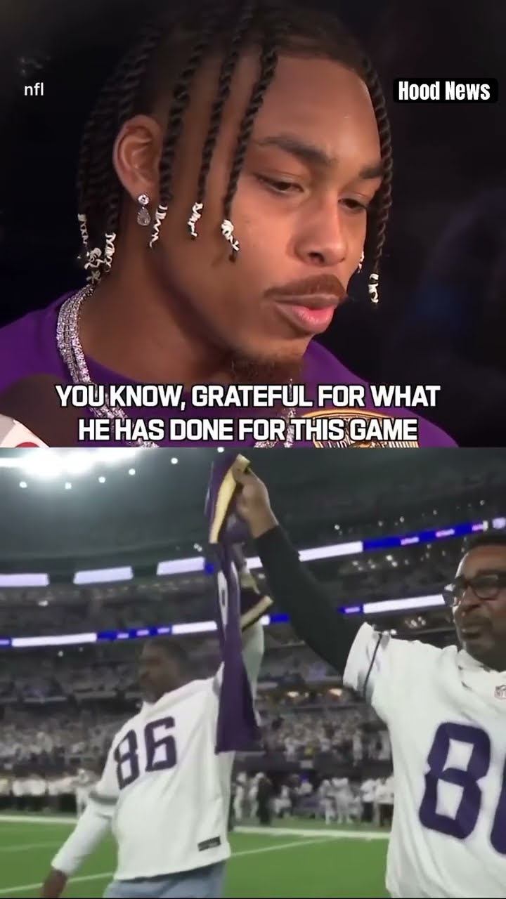 I wanted to give a tribute to him #hoodnews #minnesotavikings #justinjefferson #interview #omg #how