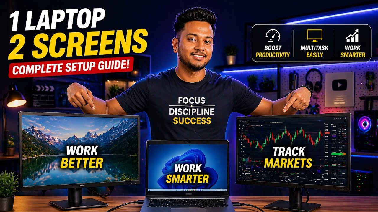 Dual Monitor Setup|How to Connect Two Monitors to One Laptop|How to ...