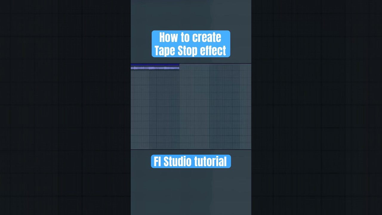 How to create the Tape Stop effect - Fl Studio tutorial 