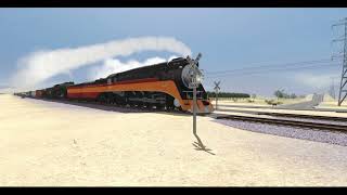 SP 4449 and ATSF 2926 doubleheading an excursion in Trainz 2019