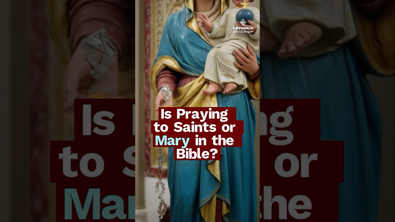 The Difference Between Praying to Saints vs Praying to God #CatholicTeaching #Shorts