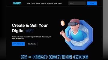 Building a Responsive WEB3 NFT Website with HTML CSS & JavaScript with Source Code | Hero Section