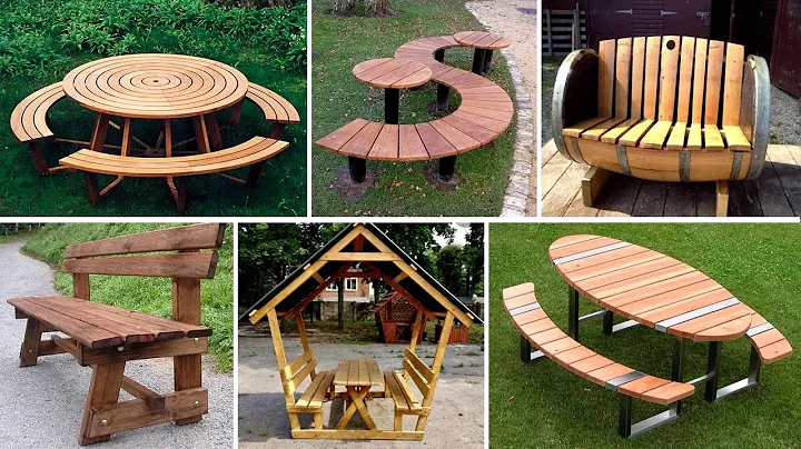 80 Outdoor Wooden Seating Design / Modern Outdoor furniture