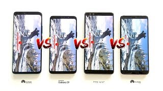 Huawei Mate 20 Pro vs Samsung Galaxy S9 / HTC U12+ / Huawei P20 ANTUTU Benchmark