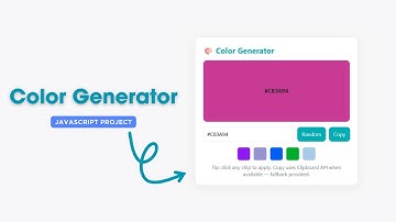 Build Color Generator using HTML CSS JavaScript | Random HEX Color Picker