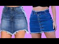 transformando calça jeans em uma  saia|| super facil de fazer😍