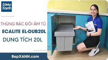 BepXANH.com | Thùng rác âm tủ Ecalite EL-DUB20L 2 ngăn - Dung tích 20L tiện dụng