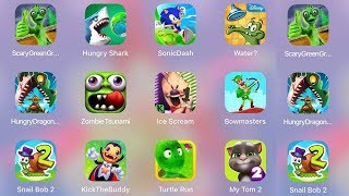 MyTom2,SnailBob2,Turtle Run,Bowmasters,Ice Scream,HungryDragon,Shark,Buddy,Sonic,Scary Grandpa Alien screenshot 2