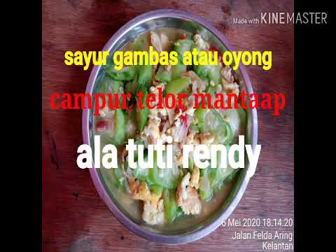 resep Masak sayur gambas campur telur gaees - YouTube