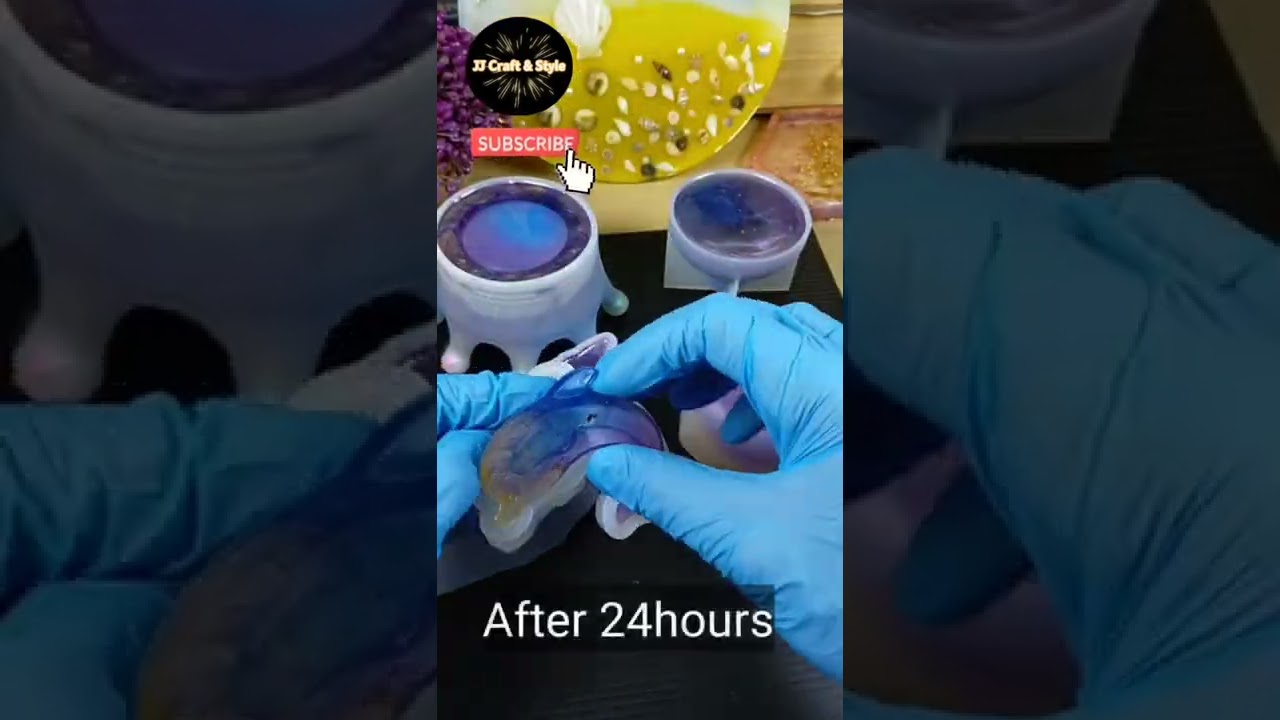 Epoxy Resin Art Galaxy Themed | Pouring and Demolding | #epoxy #resin #shorts