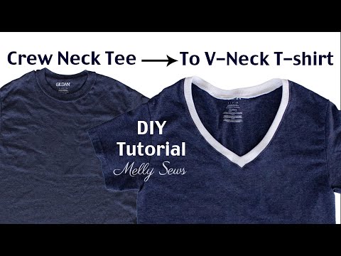 Turn a Crew Neck to V-Neck 