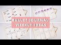 5 Weekly Spread Ideas | Bullet Journal