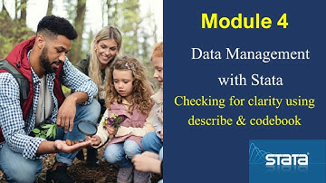 How to use describe and codebook commands in #Stata to check for data clarity