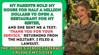 Full My Parents Sold My House To Fund My Sister's Restaurant. THANKS FOR YOUR SERVICE She Texted.. News