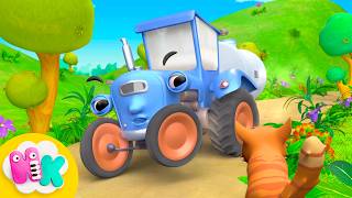 Blue Tractor 🚜😼 Animals for Toddlers | HeyKids Children's Songs TV