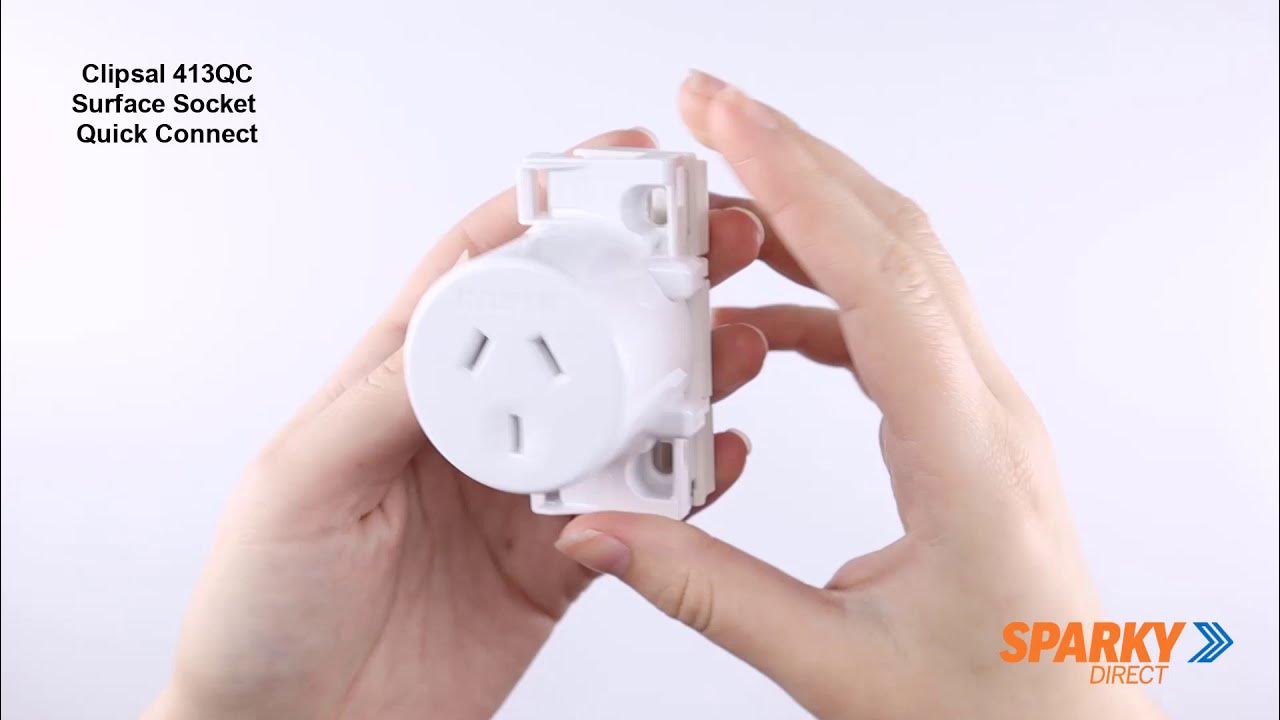 Clipsal 413QC Surface Socket Quick Connect YouTube