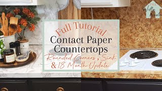 Contact Paper Countertop | Rounded Corners | Around Sink And Stove | +18 Month Update