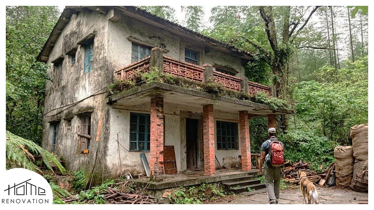 Gasté $50,000 para transformar una misteriosa casa abandonada de 50 años en un lujo en las montañas