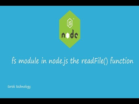 node.js fundamentals and basics -how to read a file with file system module in node.js part 1