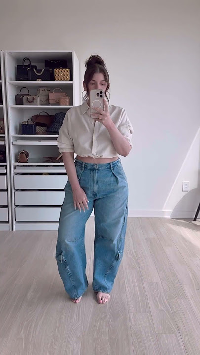 Summer Style: Linen Top   Barrel Jeans Look ✨
