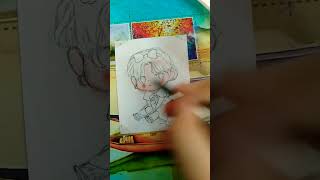 BTS V anime chibi cute drawing 😍/#shorts#art #artist #bts#btsarmy #taehyung #anime #chibi #drawing