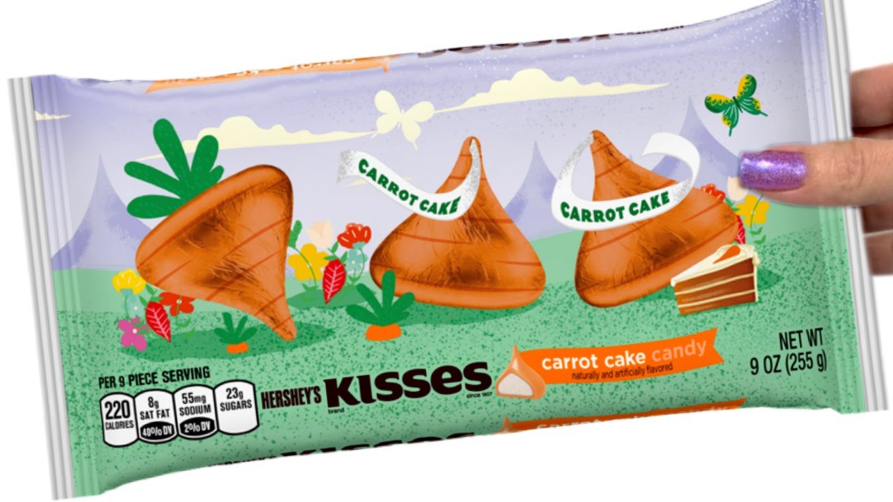 Hershey's Kisses Carrot Cake Unwrapping Taste test YouTube