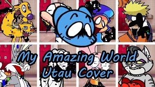 My Amazing World but Every Turn a Different Character Sings (FNF MY AMAZING WORLD) - [UTAU Cover]