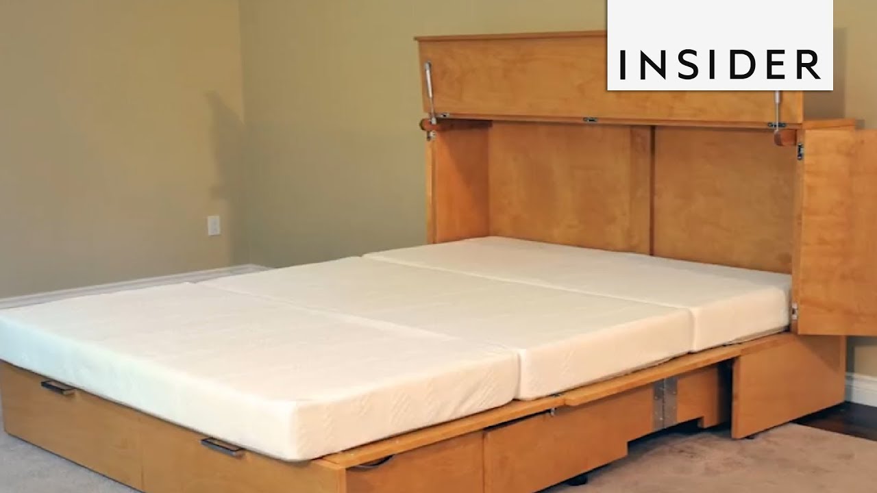 Cabinet Turns Into Bed Youtube