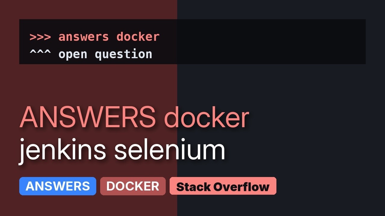 How to configure jenkins with selenium grid in docker? - YouTube