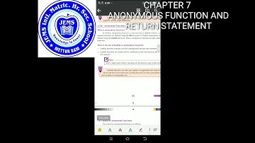 XII CS CHAPTER 7(ANONYMOUS FUNCTION)