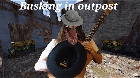 Solo Rust musician busking in outpost to survive