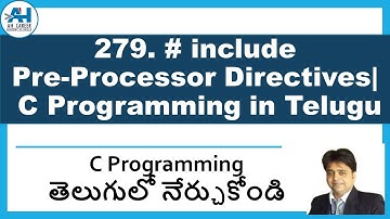 279. # include Pre-Processor Directives | C Programming in Telugu